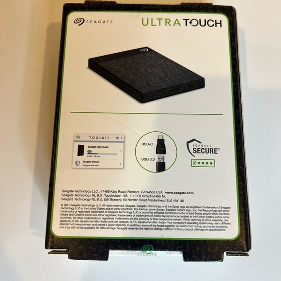 Seagate Backup Plus Ultra Touch 1 TB External Hard Drive – Black USB-C USB 3.0 - Picture 11 of 11